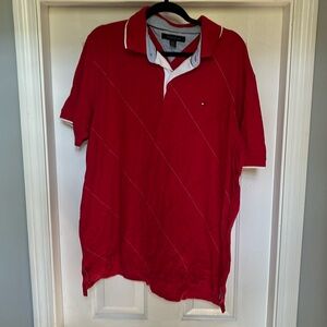 Tommy Hilfiger Red Polo Short Sleeve - XL